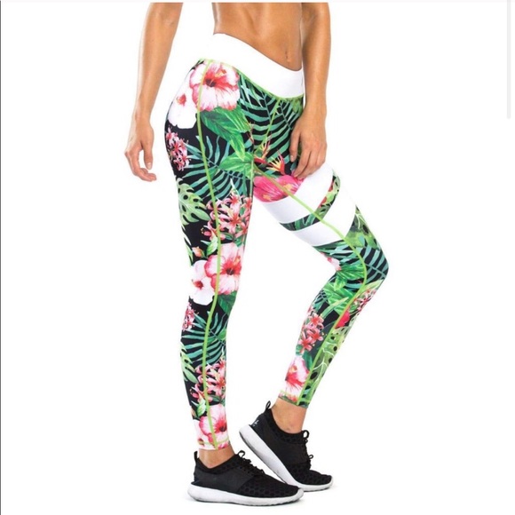 DoYouEven Jungle Floral Palm High Rise Leggings - Picture 1 of 14